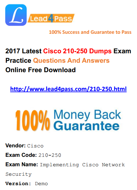 lead4pass 210-250 dumps