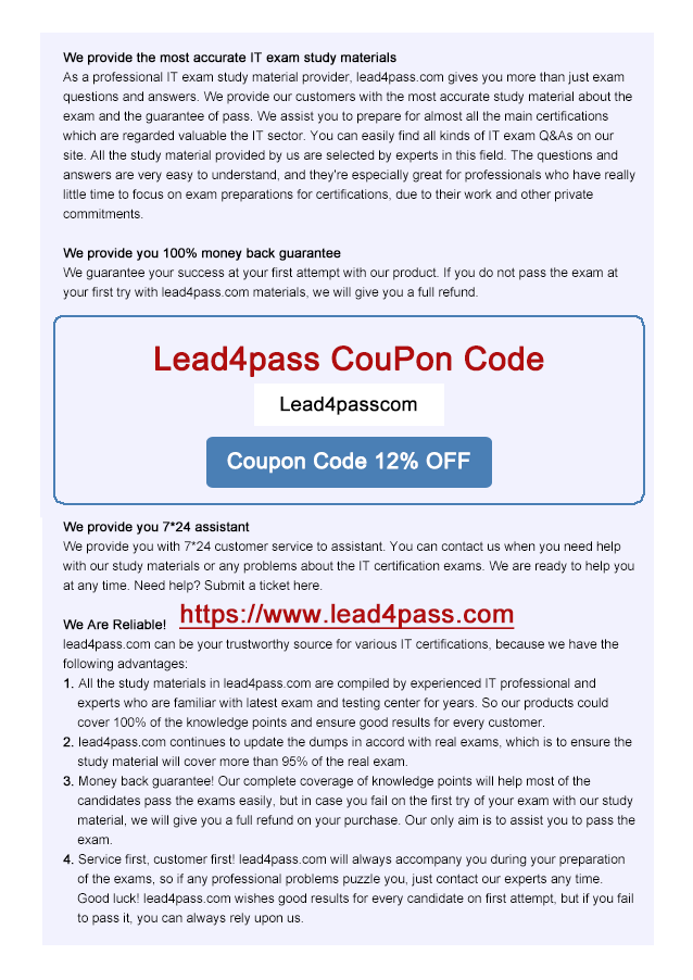 lead4pass AZ-100 coupon