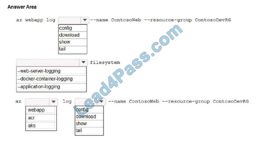 lead4pass az-204 exam questions q12