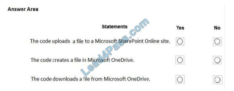 leads4pass ms-600 exam questions q13-2