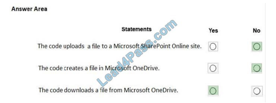 lead4pass ms-600 exam questions q13-3