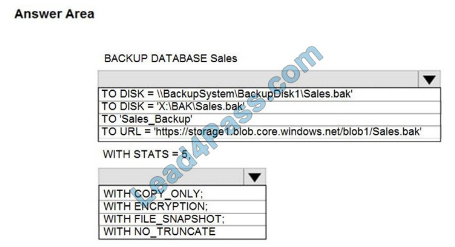 lead4pass dp-300 exam questions q4