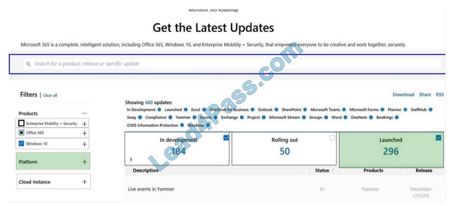 [2021.1] lead4pass ms-900 practice test q1-1