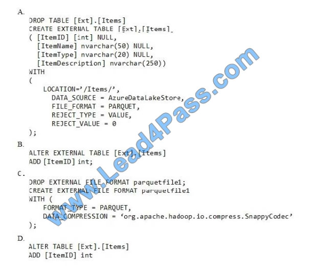 [2021.1] lead4pass dp-200 practice test q5