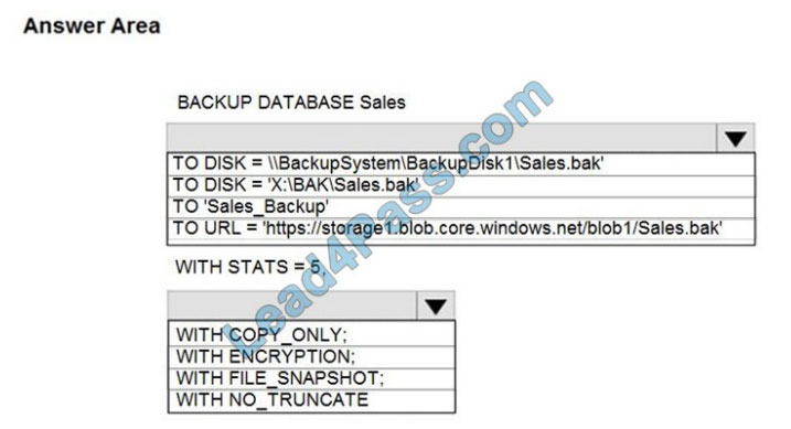 [2021.1] lead4pass dp-300 practice test q5