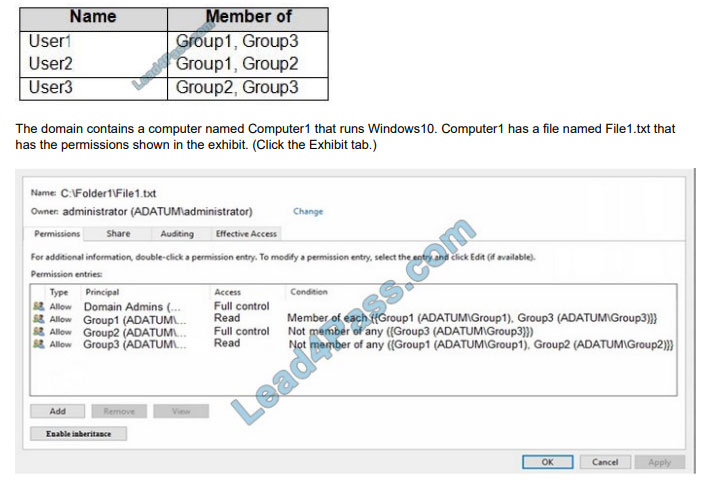 [2021.3] lead4pass md-100 practice test q2