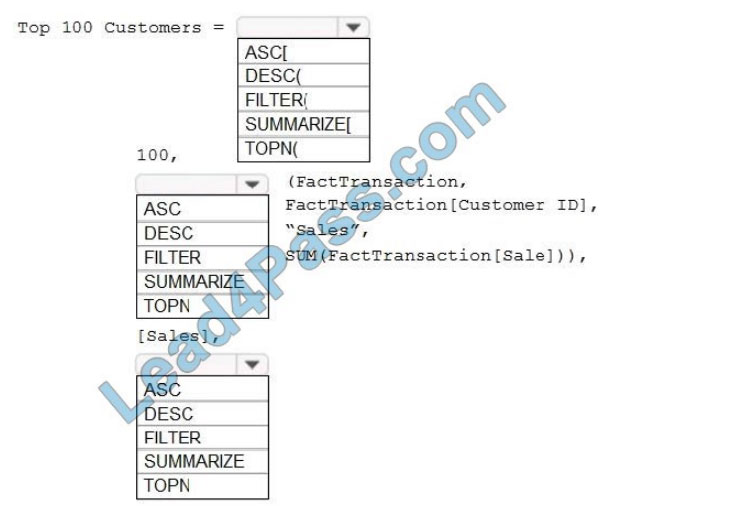 microsoft da-100 certification exam q5