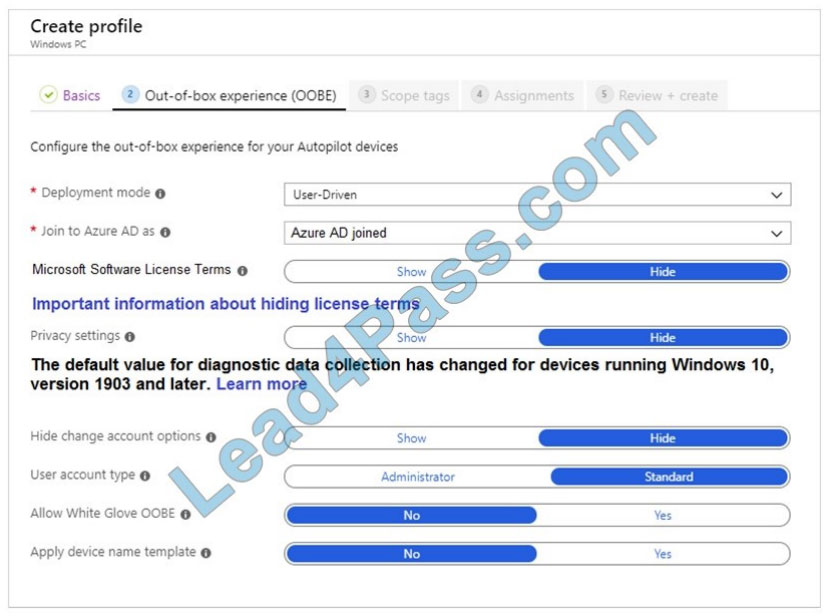 microsoft MD-101 exam questions q13