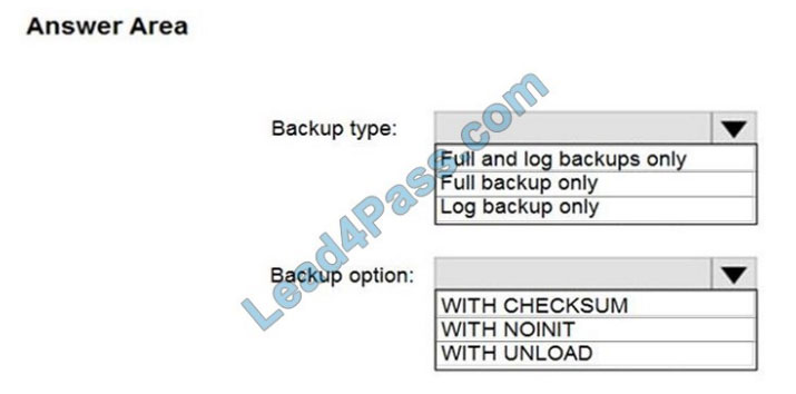 microsoft dp-300 exam questions q8